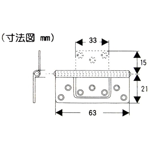 WAKI 薄口フラッシュ丁番 VF‐029 64m