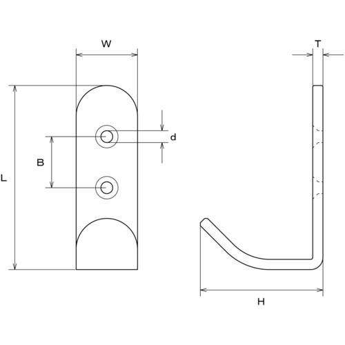 水本 ステンレス シートフックL型