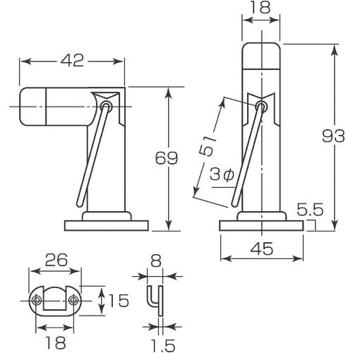 MK 兼用戸当 アンバー