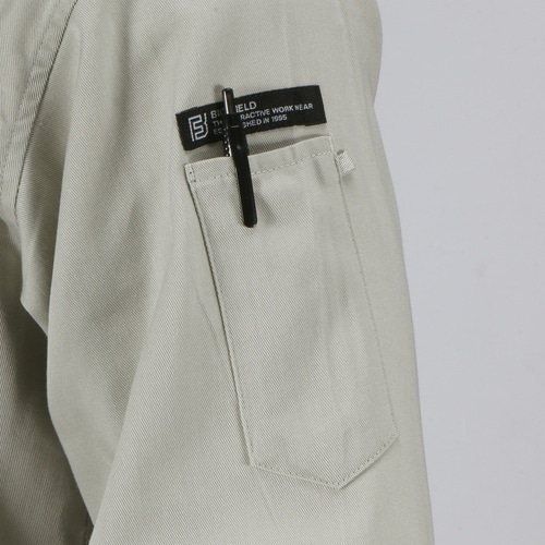 カジメイク 6802 TC長袖シャツ アイスホワイ