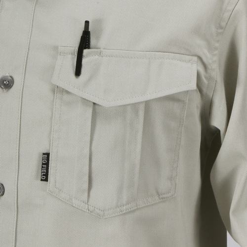 カジメイク 6802 TC長袖シャツ ネイビー L