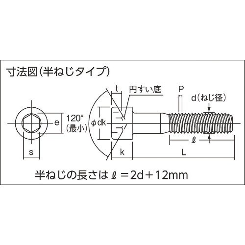 コノエ 六角穴付ボルト三価白M10×60 (50本