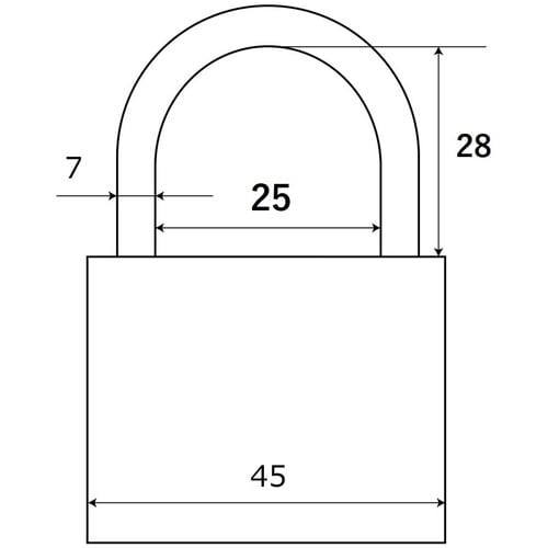 WAKI 南京錠 IB−005 45MM