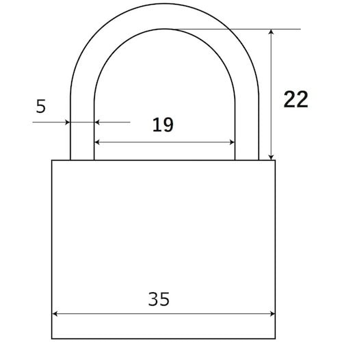 WAKI 南京錠同一キー IB−011 35MM