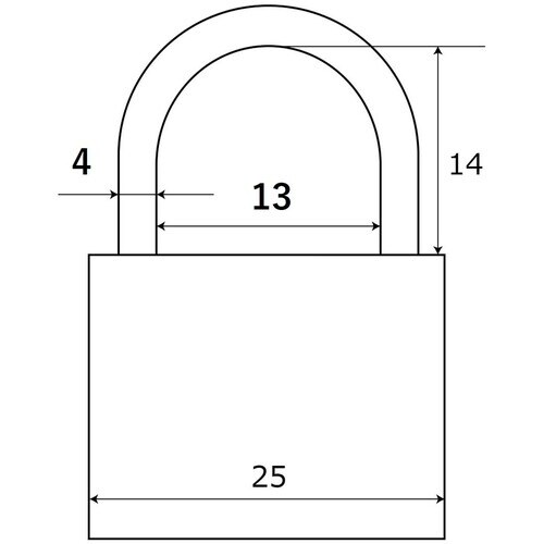 WAKI 南京錠同一キー IB−007 25MM