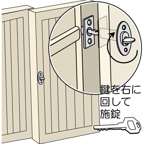 WAKI シリンダー外締錠 VA−179