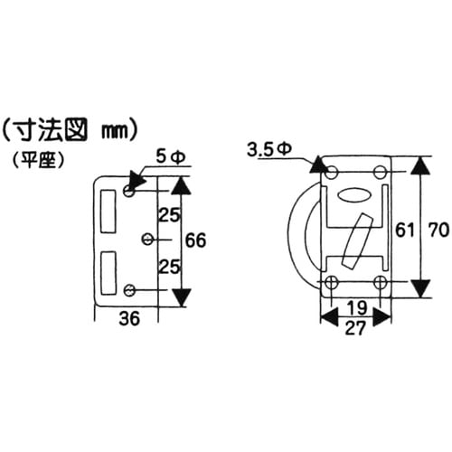 WAKI 内締錠 VA−176 ブロンズ