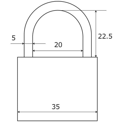 WAKI 南京錠同一キー IB−012 35MM