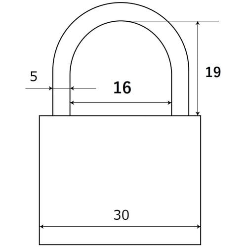 WAKI 南京錠 IB−002 30MM