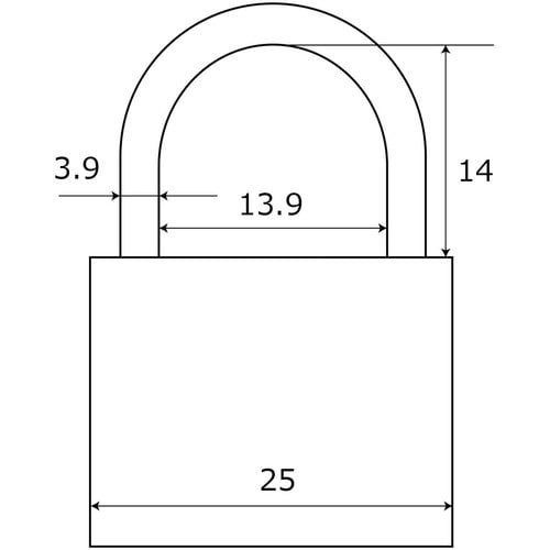 WAKI シリンダー錠 25mm