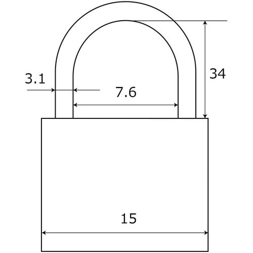 WAKI ツル長シリンダー錠 15X33mm