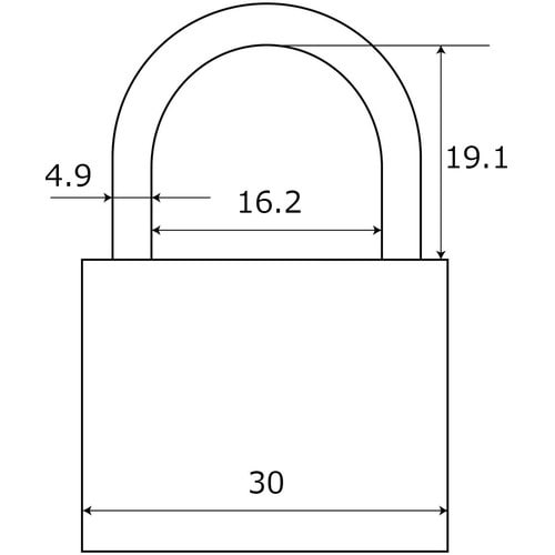 WAKI 同一キーシリンダー錠 30mm 3個付き