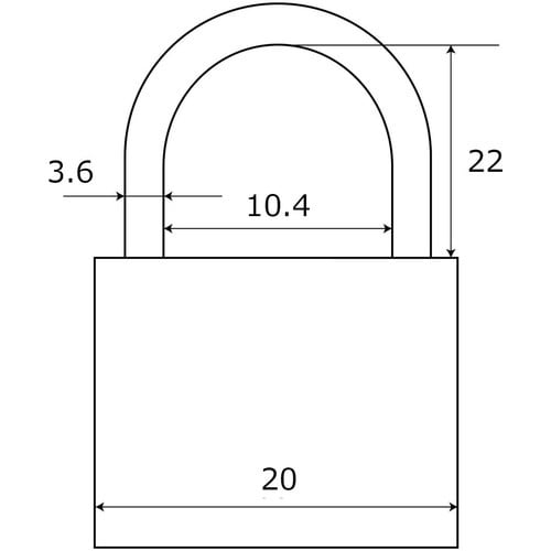 WAKI ツル長シリンダー錠 20X20mm