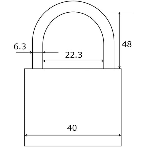 WAKI ツル長シリンダー錠 40X48mm