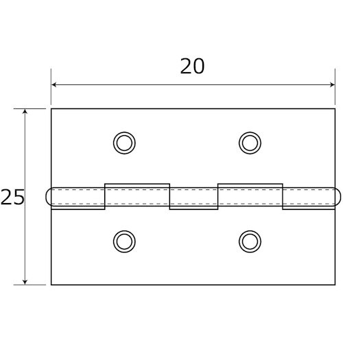 WAKI PCストップ丁番 IF‐095 20mm