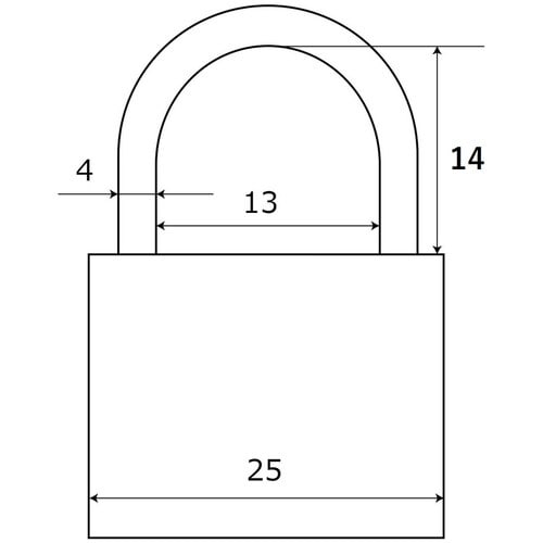 WAKI 南京錠 IB−001 25MM
