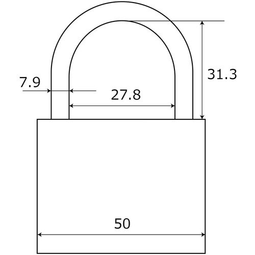 WAKI シリンダー錠 50mm