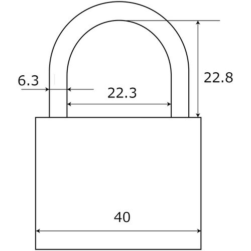 WAKI シリンダー錠 40mm