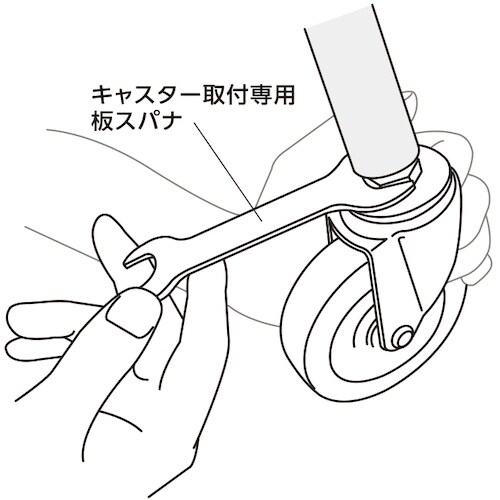 ユーエイ ねじ込み式 自在 低床キャスター 導電性