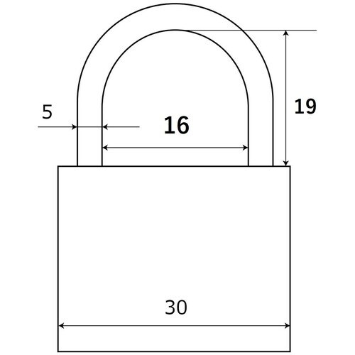 WAKI 南京錠同一キー IB−010 30MM