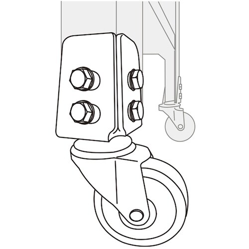 ユーエイ アングル 自在 キャスター エラストマー