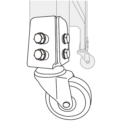 ユーエイ アングル 自在 キャスター ウレタン 車