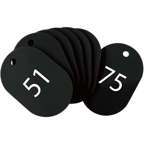 OP 番号札 小 番号入り51ー75 黒 (25枚