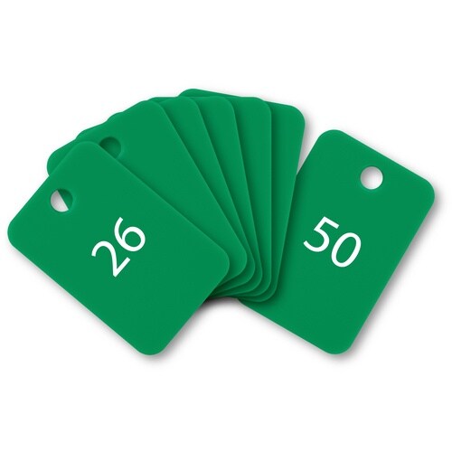OP 番号札 四角 大 番号入り26ー50 緑 (
