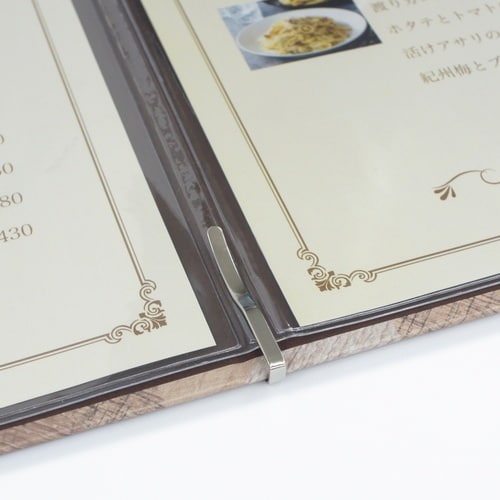 OP メニューファイル レザー調 A4 4頁