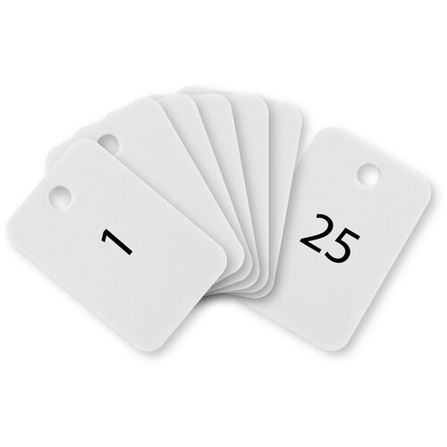 OP 番号札 四角 大 番号入り1ー25 白 (2