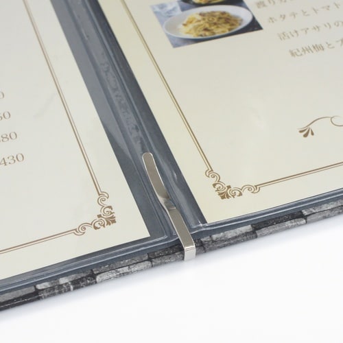 OP メニューファイル レザー調 A4 4頁