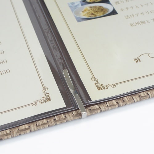 OP メニューファイル レザー調 A4 4頁