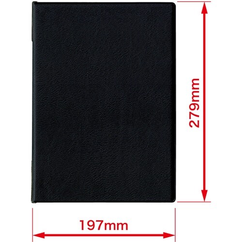 OP メニューファイル レザー調 B5 4頁 茶