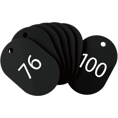 OP 番号札 小 番号入り76ー100 黒 (25