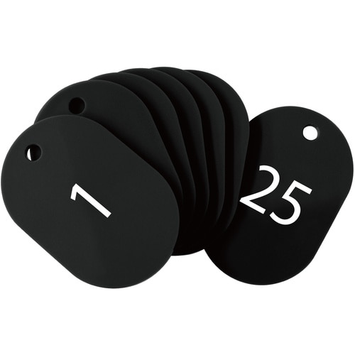 OP 番号札 小 番号入り1ー25 黒 (25枚入