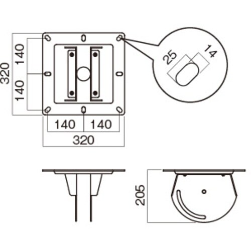 HAMILEX スラブ取付金具 傾斜