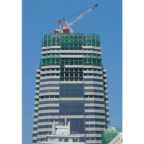 TRUSCO 防炎建築養生ネット緑1.8Φ 幅5m