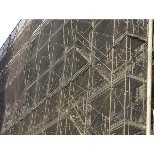 TRUSCO 防炎建築養生ネットグレー1.8Φ 幅