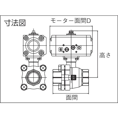 HAMAI ステンレス製空圧自動ボールバルブ(フル