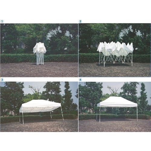 旭 かんたん組立テント 3.0mX3.0m 白