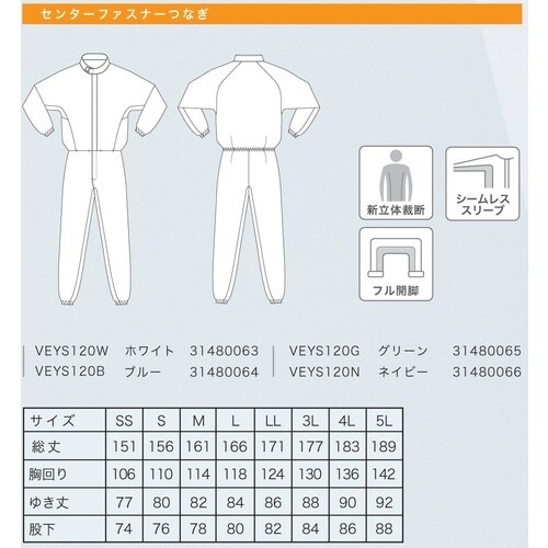 ミドリ安全 クリーンスーツ ベルデクセル VEYS