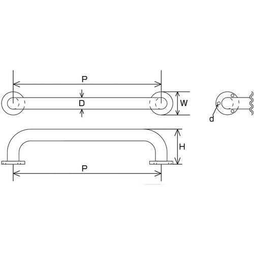 水本 ステンレス セーフティーバー(カバー付) ヘ