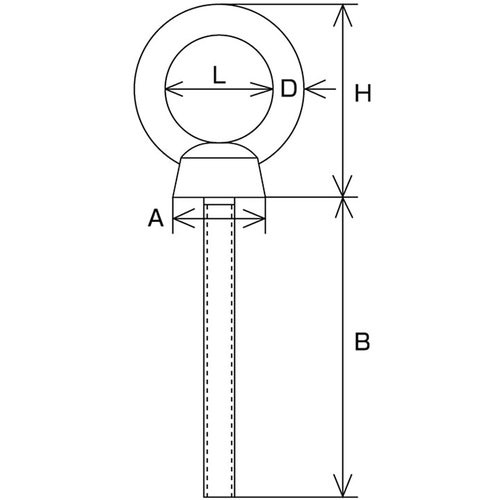 水本 ステンレス つば付きロングアイボルト(鍛造製
