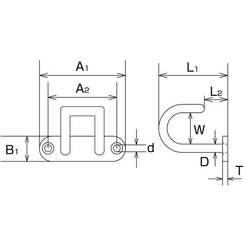 水本 吊金具(ビス止めタイプ) ステンレス ワイヤ