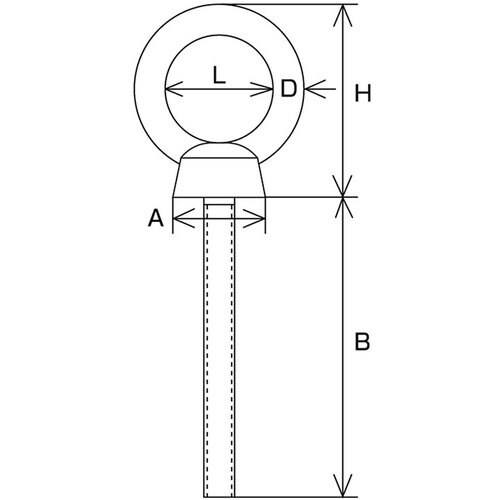水本 ステンレス つば付きロングアイボルト(鍛造製