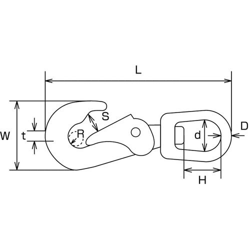 水本 フック 黄銅スイベルスナップ 長さ60mm