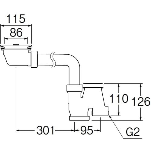 SANEI 流し台薄型トラップ
