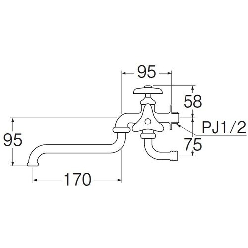 SANEI 二口自在水栓