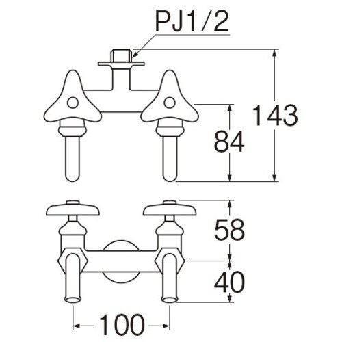 SANEI 二口ホーム水栓