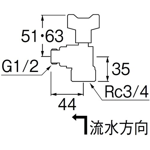 SANEI 逆止付アングルボールバルブ